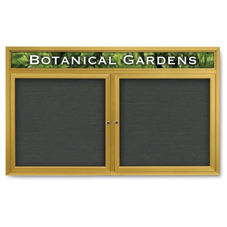 United Visual Products Indoor Enclosed Combo Board, 42"x32", Black Frame/White Porc & Forbo UVCB4232B-WHTPORC-FORBO